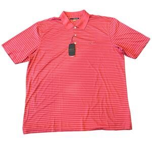 NWT Greg Norman Men's Play Dry Golf Polo Shirt Strawberry Size XXL